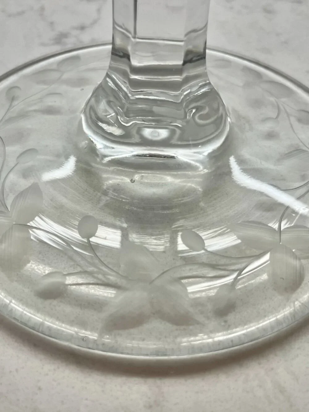 Vintage Cranberry Red and Clear Crystal Compote